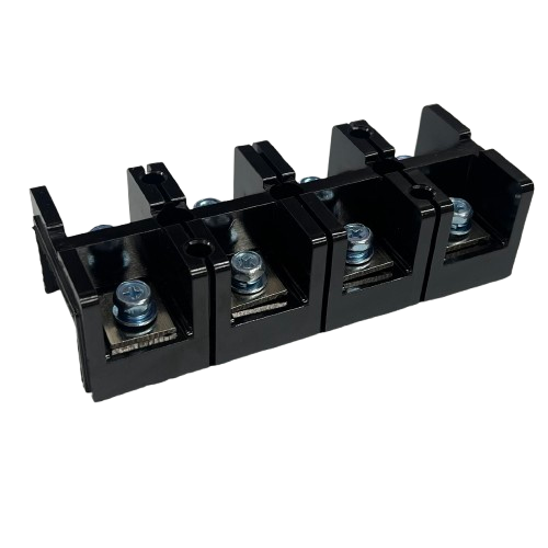 Grippes 100A 4 Pairs Terminal Block 600V black plastic four screw terminal connector for electrical panels
