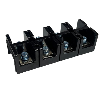 Grippes 100A 4 Pairs Terminal Block 600V black plastic four screw terminal connector for electrical panels