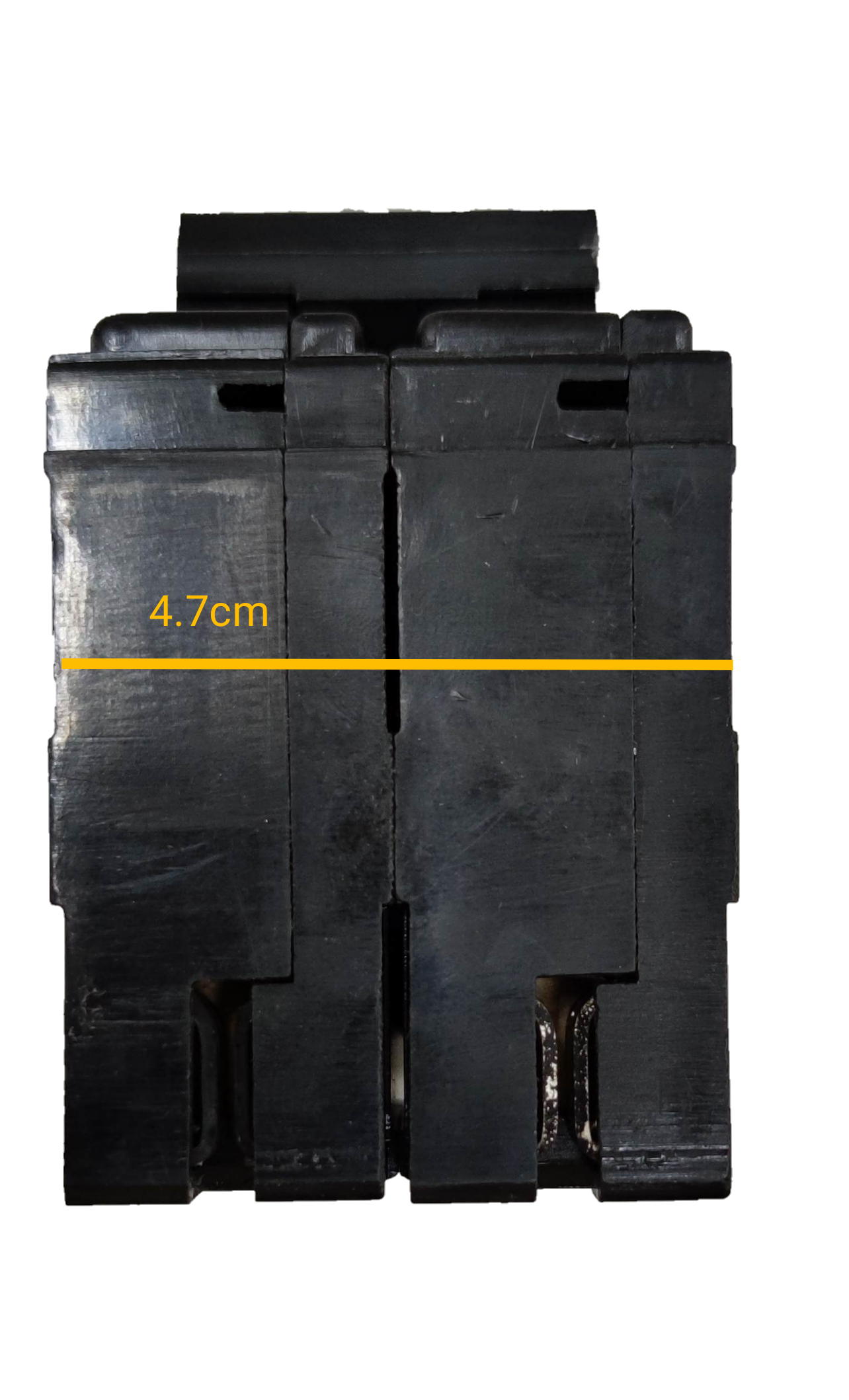 Terasaki 10A Circuit Breaker 2 Pole 220V black electrical component measuring 4.7 cm width