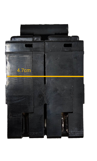 Terasaki 10A Circuit Breaker 2 Pole 220V black electrical component measuring 4.7 cm width