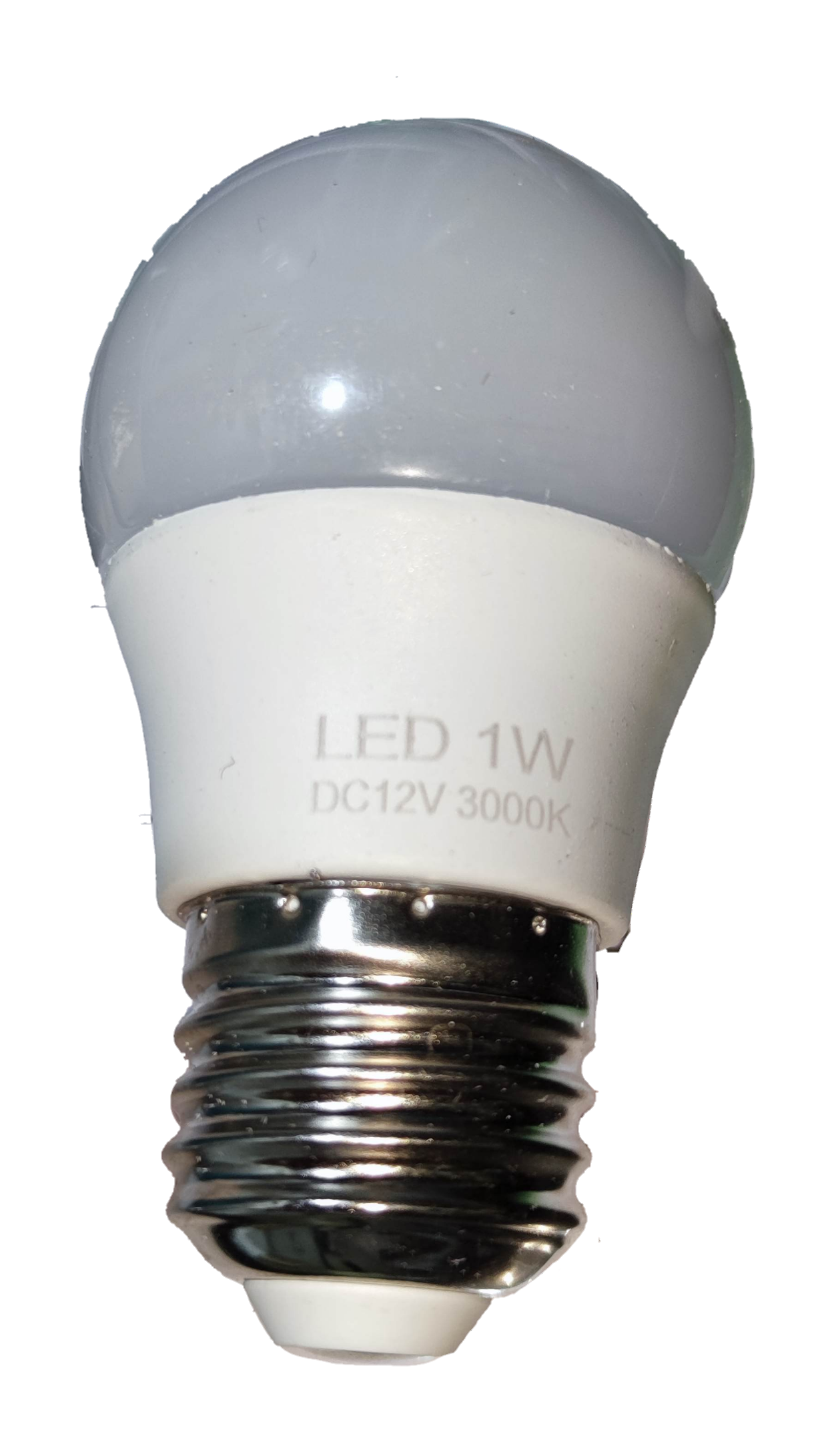 Denko 12V DC LED bulb E27 warm white small frosted globe 1W low voltage lamp for fixtures