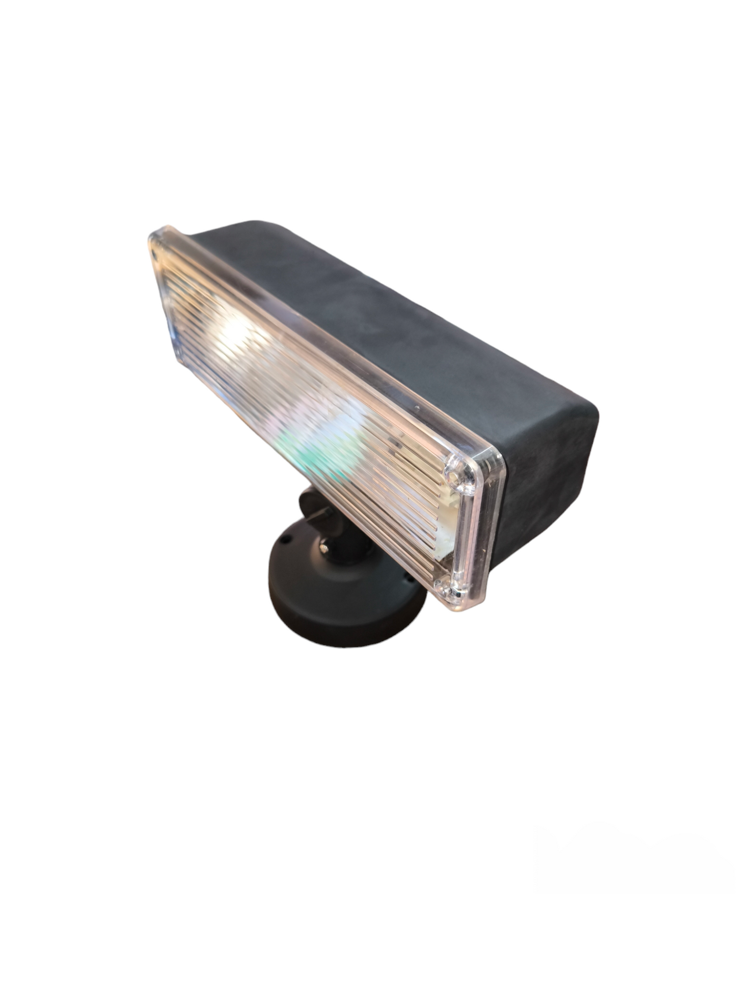 13W CFL outdoor lamp with black housing and clear protective cover for outdoor lighting