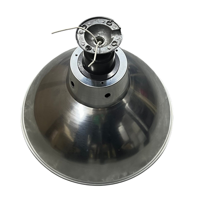 14 inch aluminum reflector lamp from Electx Electrical Supply with wide metallic shade and wiring