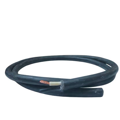 Phelps Dodge 14mm 2 core electrical wire roll with black insulation and exposed copper conductor