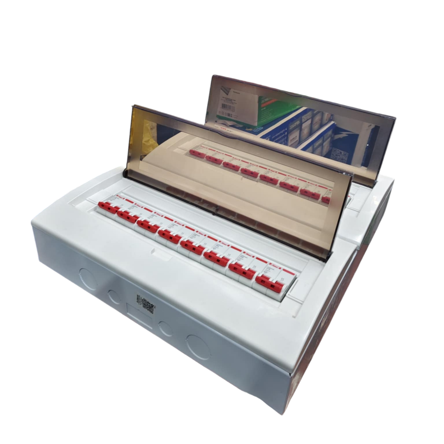 Himel and ZY 15 Branches 2 Pole Miniature Circuit Breaker electrical distribution box with red switches