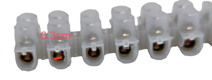 Grippes 15A 250V PVC terminal block with multiple connection points for electrical wiring