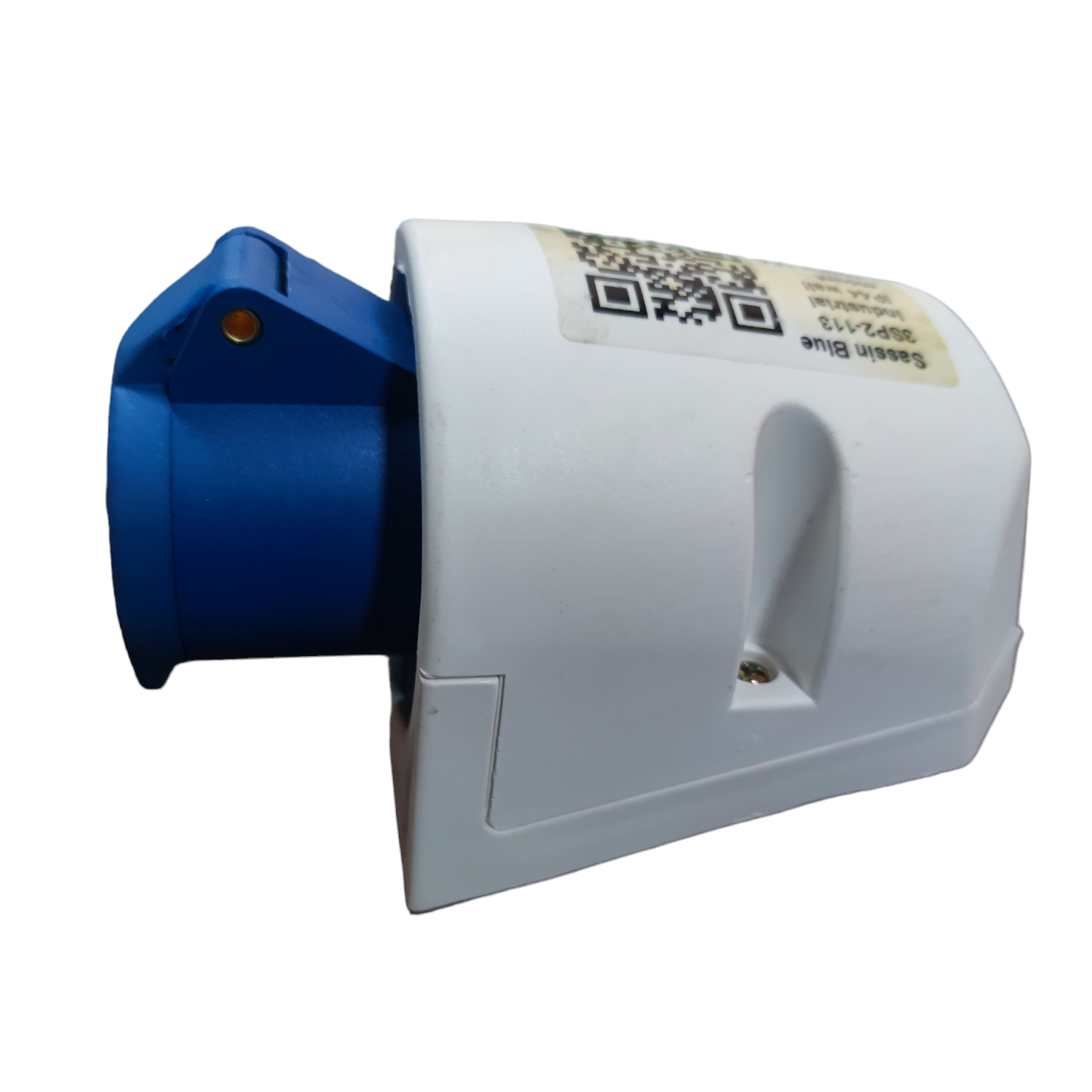 Sassin 16A Industrial Outlet 2P in white and blue for electrical circuitry and parts
