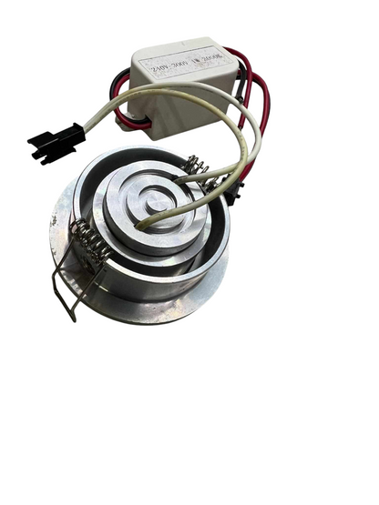 1W LED downlight 220V ceiling light from China with silver metal body and wiring components