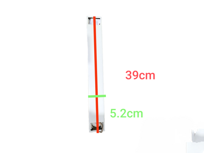 Focus 1x10W Fluorescent Box Type Fixture with slim rectangular design measuring 39 cm by 5.2 cm