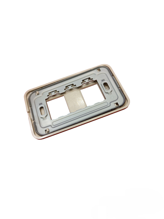 Anam 2 gang switch plate cover in beige and gray for power points and switches