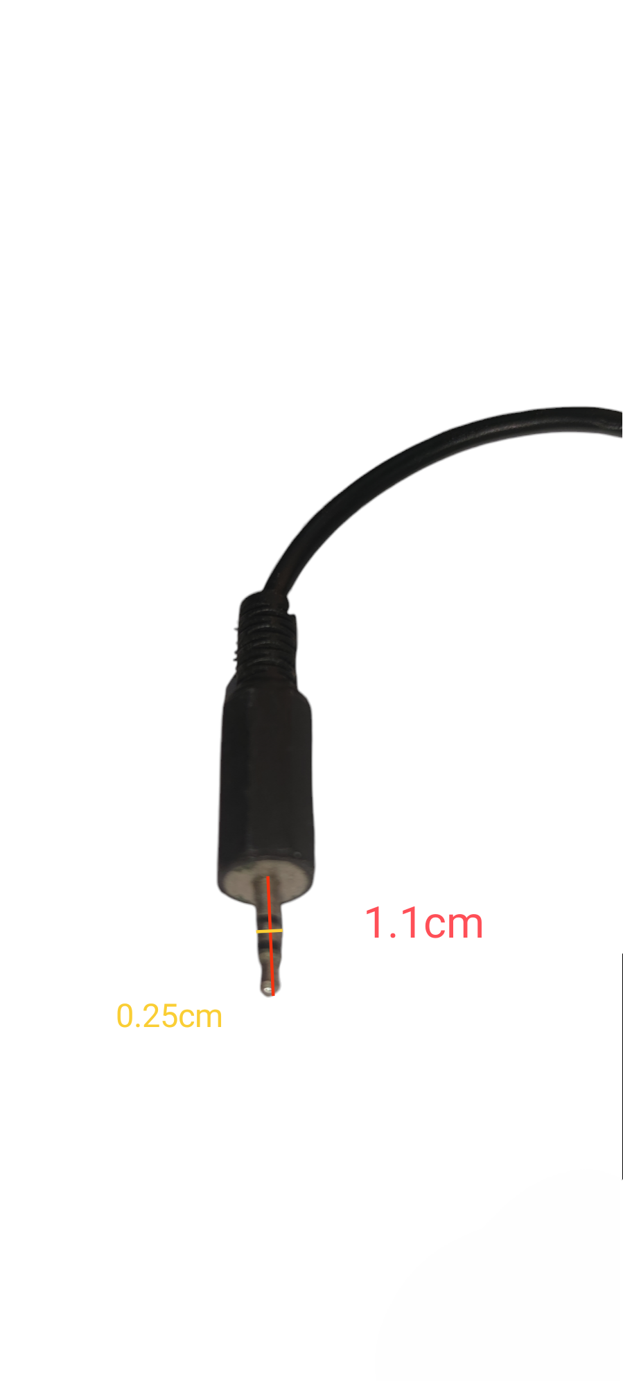 2.5mm to 3.5mm audio adapter black microphone accessory cable connector from China