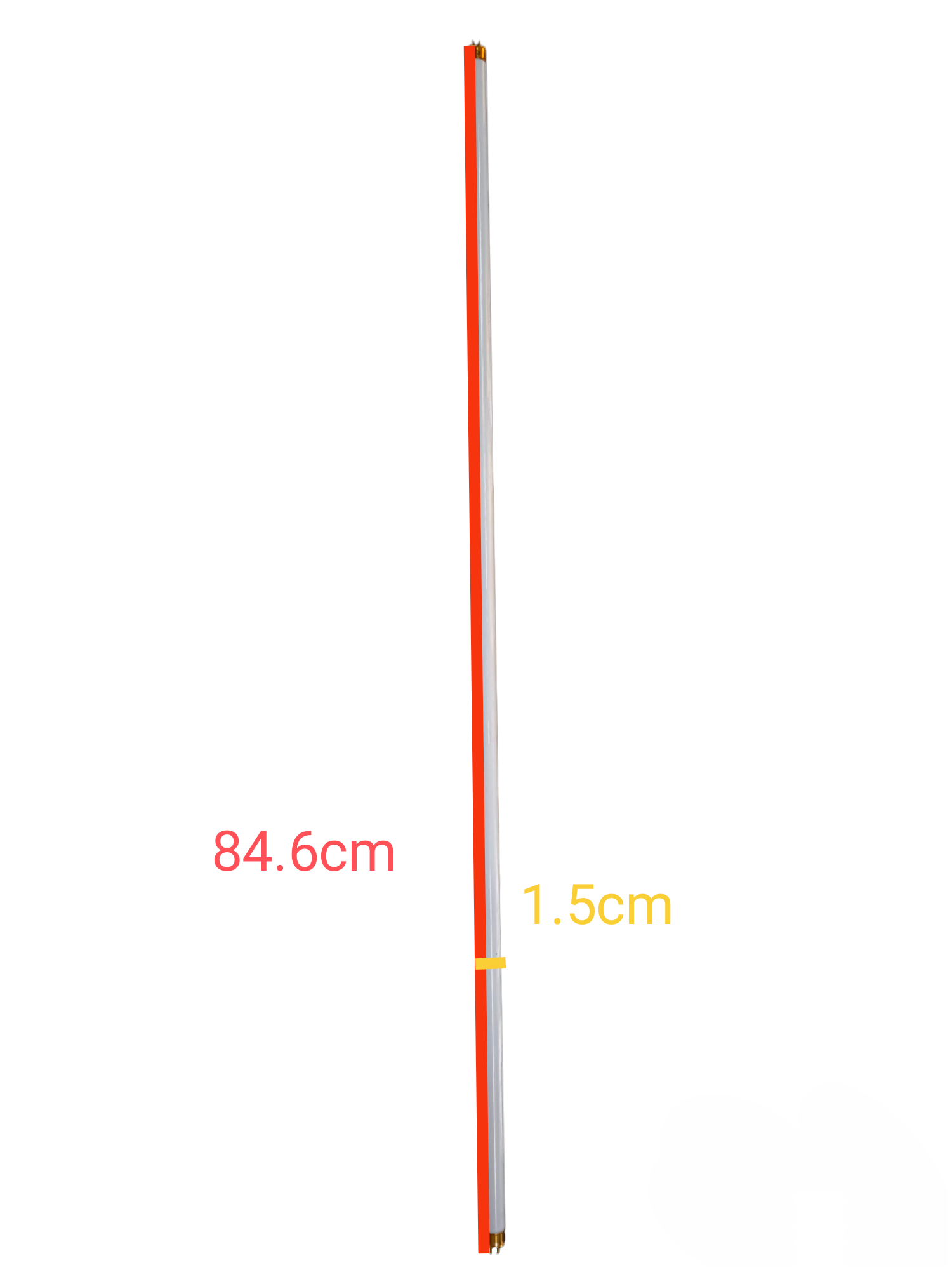 Starlux 21W T5 fluorescent tube measuring 84.6 cm long and 1.5 cm in diameter