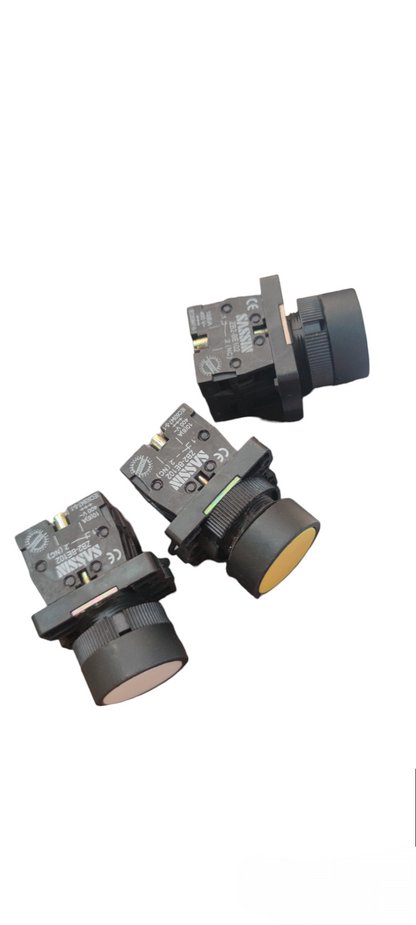 Sassin 22mm Push Button Switch 1NO 1NC for Door Chimes and Bells with black housing