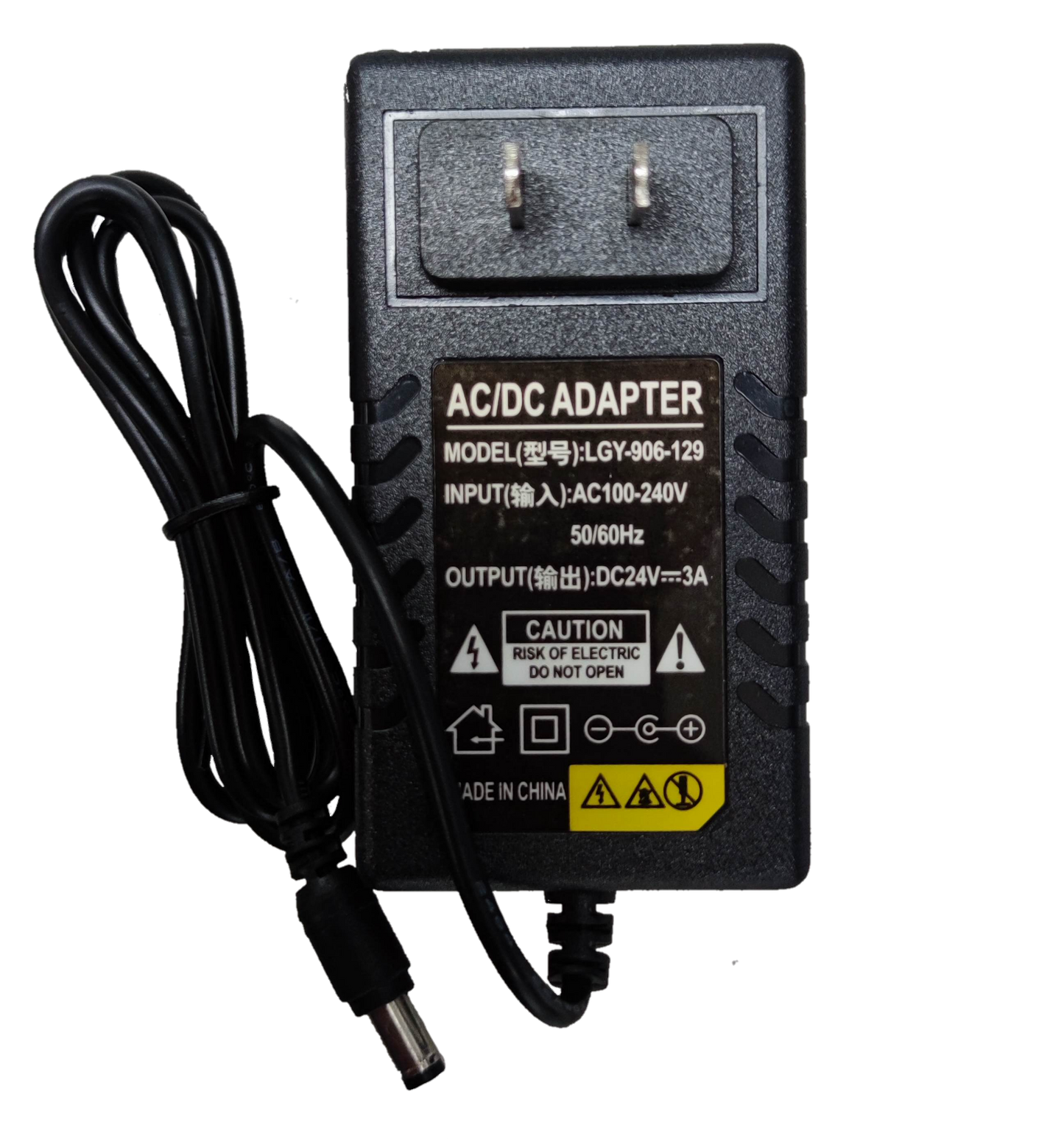 Electx Electrical Supply 24V 3A power adapter AC DC adapter with plug and cable