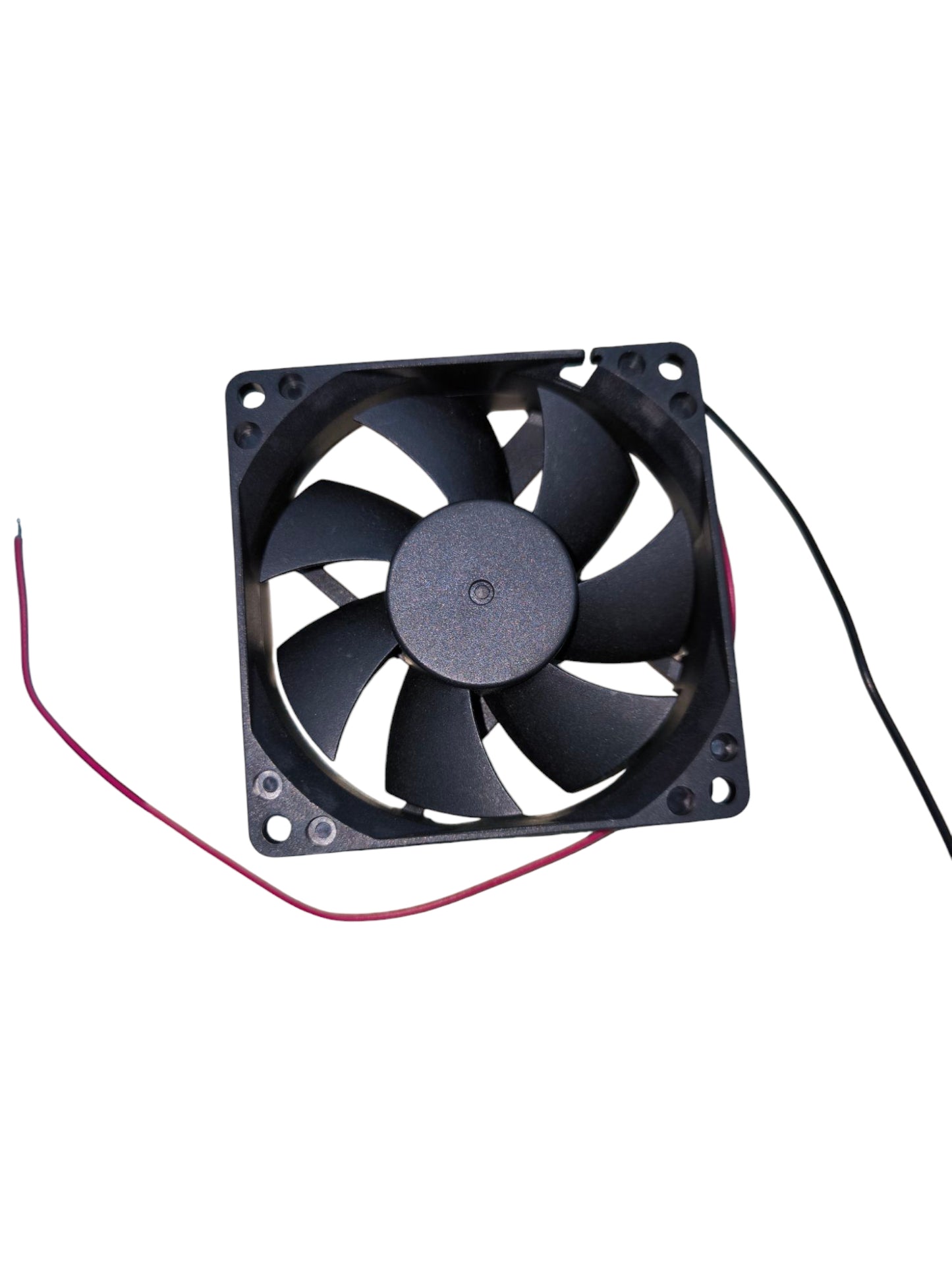 Electx Electrical Supply 24V DC exhaust fan 4x4 with black blades and red and black connecting wires