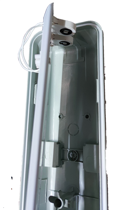 Opple and Ecolum 2x16W waterproof light fitting with durable white casing for lighting installation