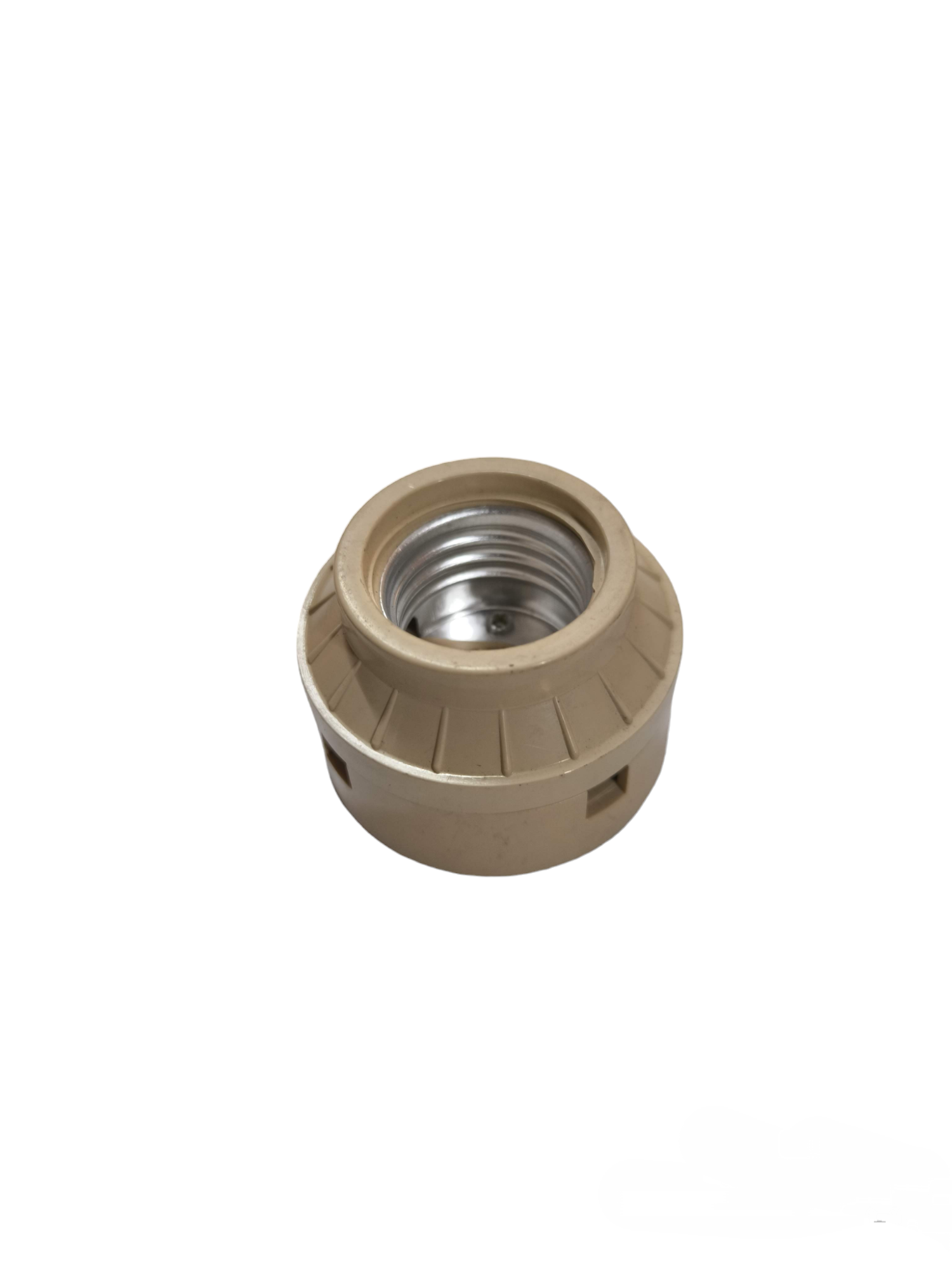 Taiyou 2x2 Lamp Plastic Socket E27 in beige for lighting installation and accessories