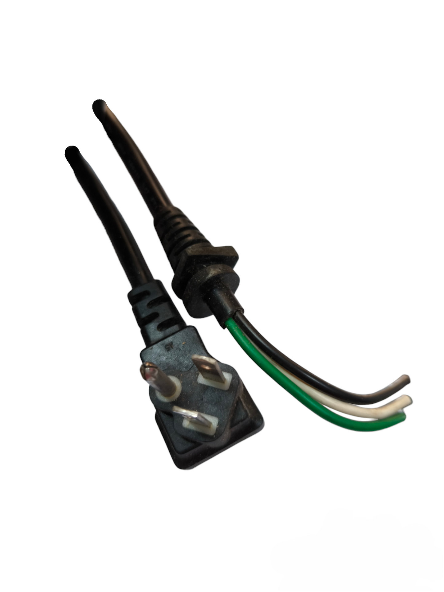 3 core AC power cord with ground black wire and plug from China for electrical connections