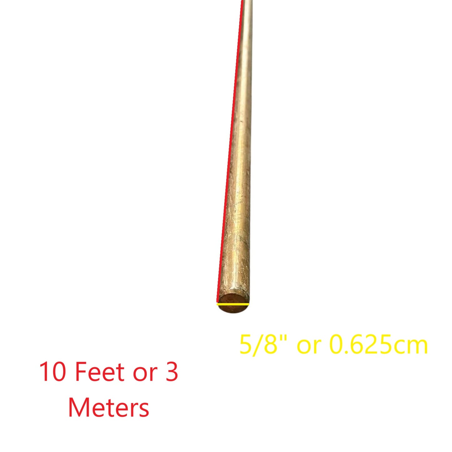 3 Meters Grounding Rod made in China with 5/8 inch diameter for electrical grounding