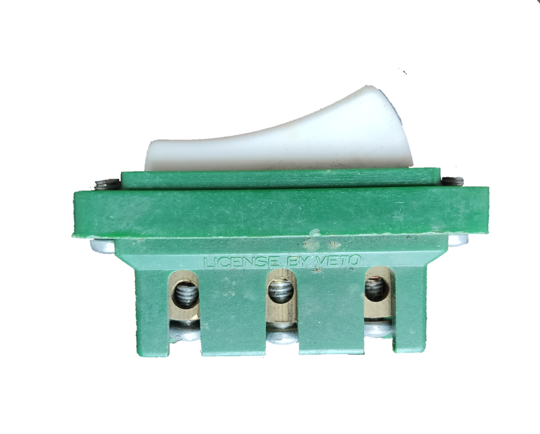 Electx Electrical Supply 3 way switch 10A 250V with green base and white toggle for electrical use