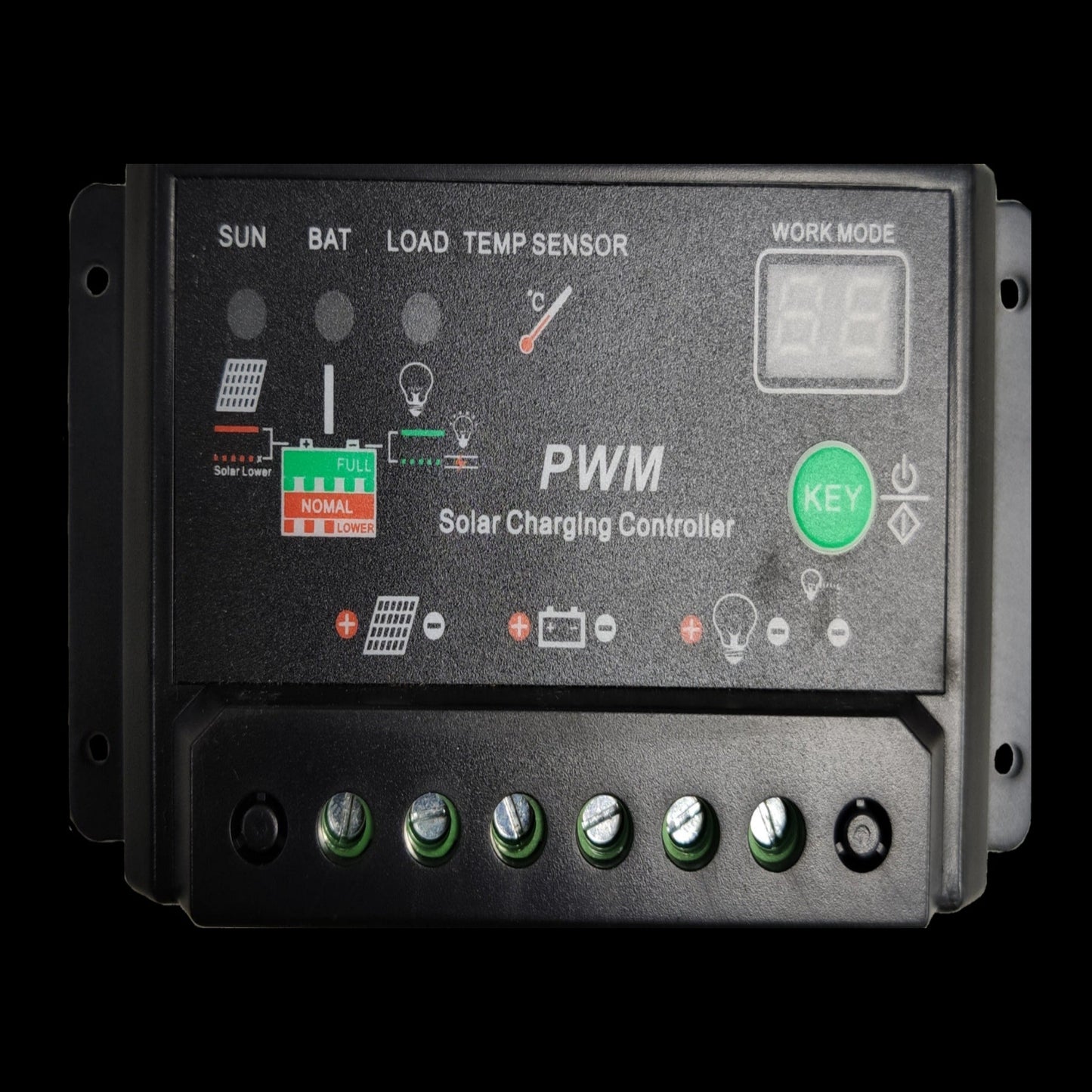 ZwitseRise 30A Solar Controller PWM solar charging controller with LED display and wiring terminals