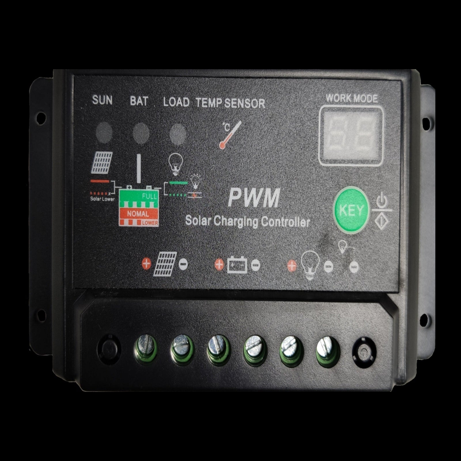 ZwitseRise 30A Solar Controller PWM solar charging controller with LED display and wiring terminals