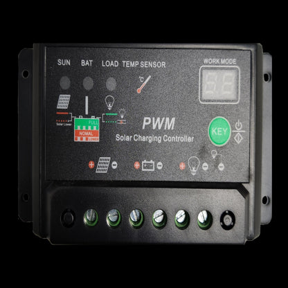 ZwitseRise 30A Solar Controller PWM solar charging controller with LED display and wiring terminals