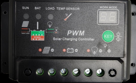 ZwitseRise 30A Solar Controller PWM solar charging controller with LED display and wiring terminals