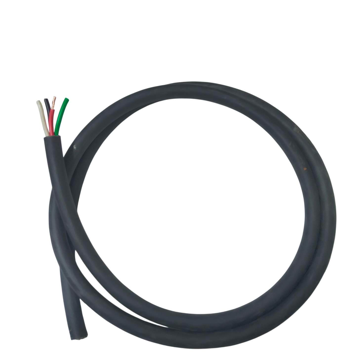 Phelps Dodge 4 core 2.0mm electrical wire with black outer insulation and colored inner wires