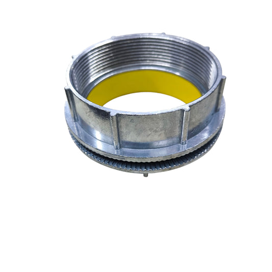 4 Inch Water Tight Hub 110mm zinc plated threaded conduit hub with yellow gasket and locking ring