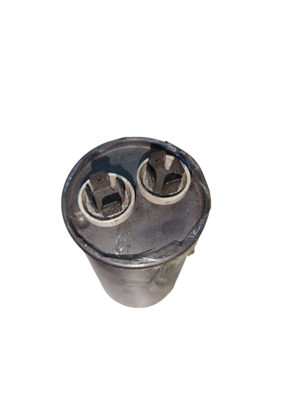 Aerovox 45MFD 370VAC capacitor with two metal terminals for electrical circuitry and parts