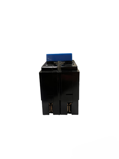 Taiyou 60A 2 Pole Circuit Breaker Plug-in with black body and blue toggle switch