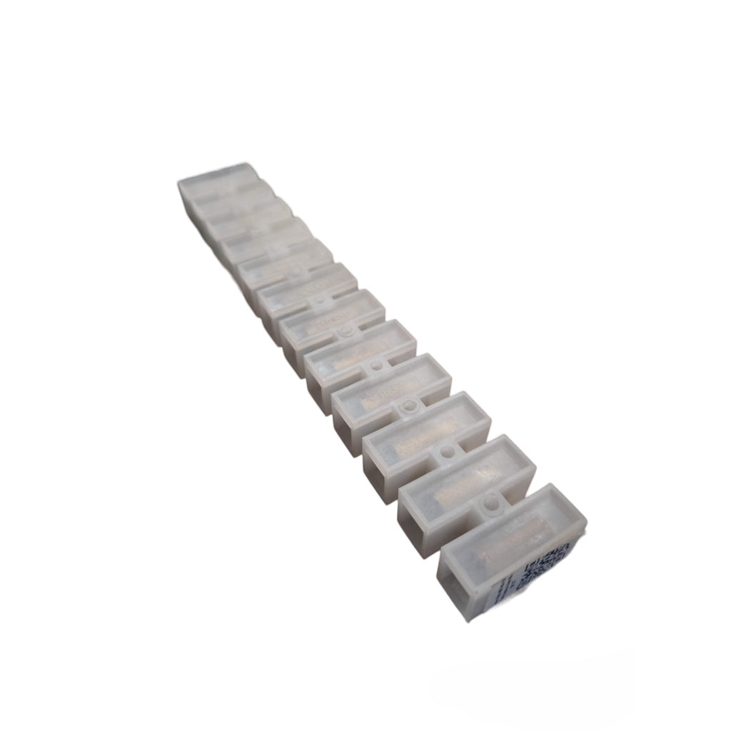 Sassin 80A 12 Pairs PVC Terminal Block white connector strip for electrical wiring and junction connections
