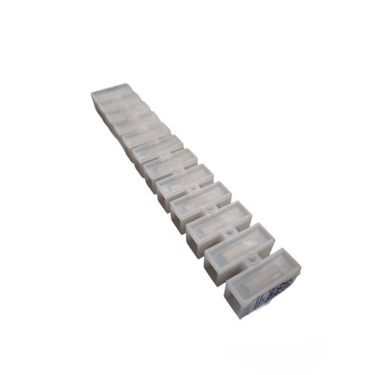 Sassin 80A 12 Pairs PVC Terminal Block white connector strip for electrical wiring and junction connections