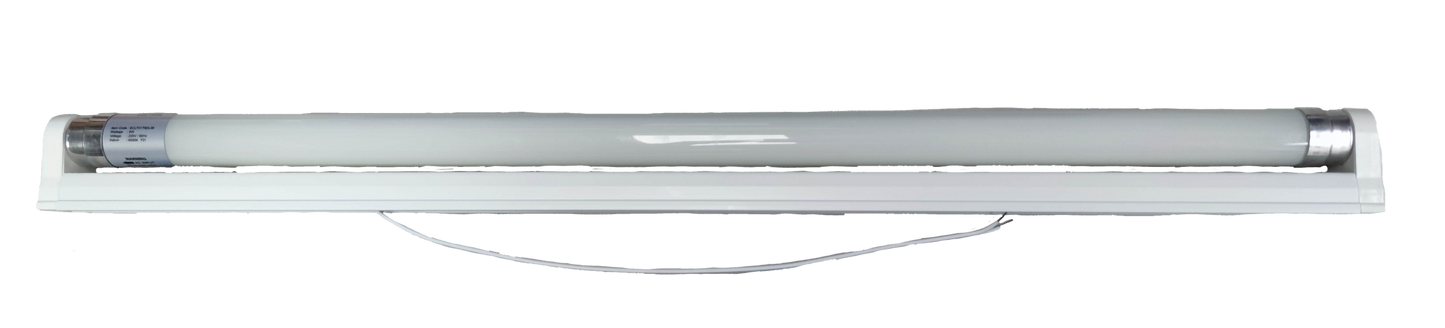 Ecolum 8W LED T8 fluorescent lamp with sleek white design for energy-efficient lighting