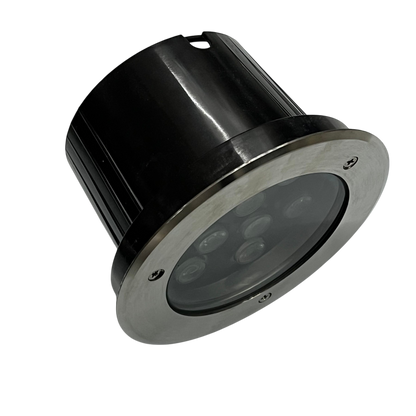 9W LED Pool Lights 12VDC round black underwater light with stainless steel trim for pools