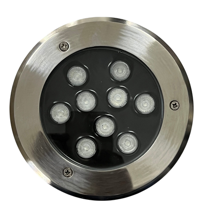 9W LED Pool Lights 12VDC stainless steel round underwater light with nine LED bulbs