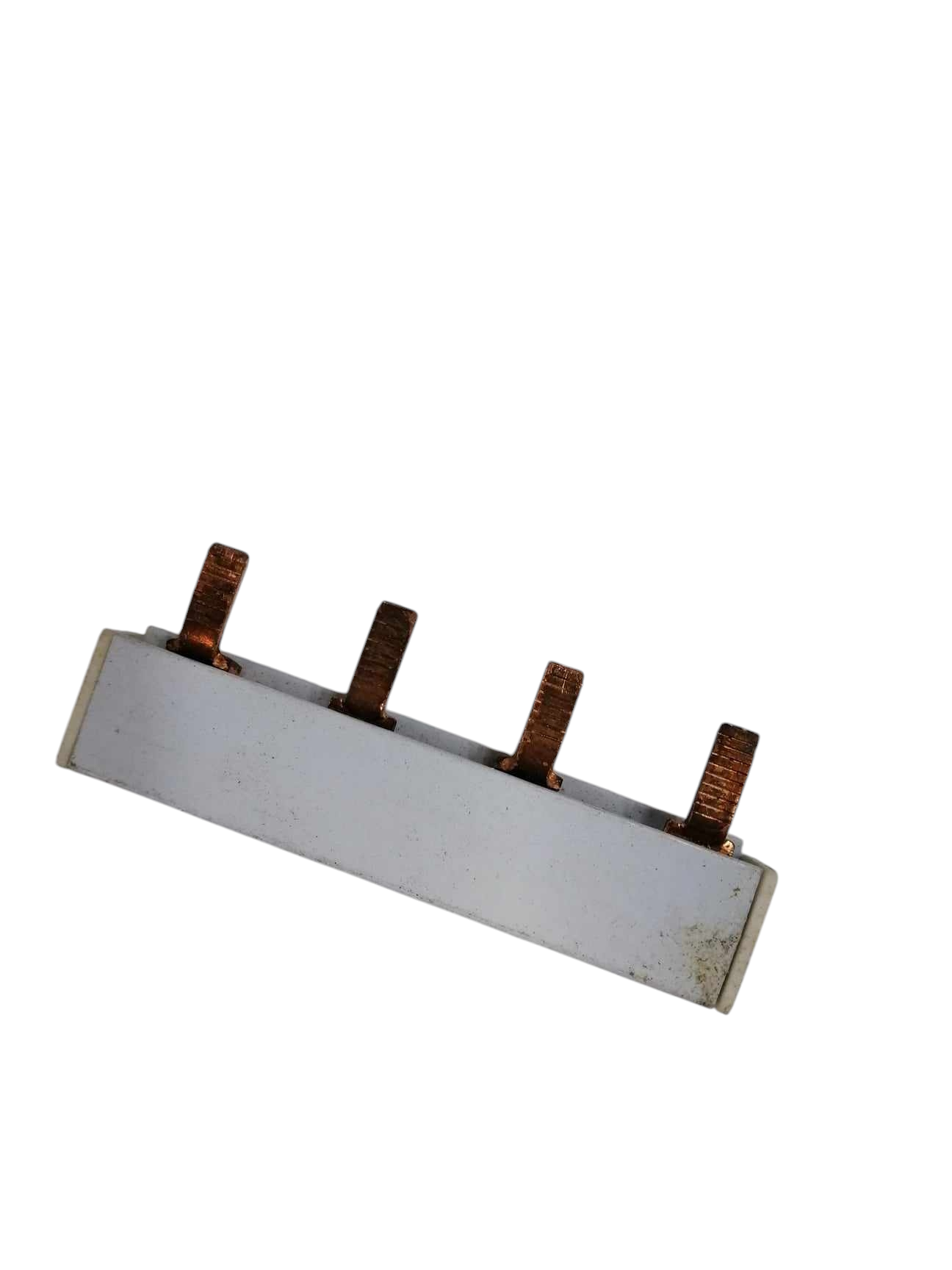 Copper bus bar for miniature circuit breaker with four terminals for electrical connections