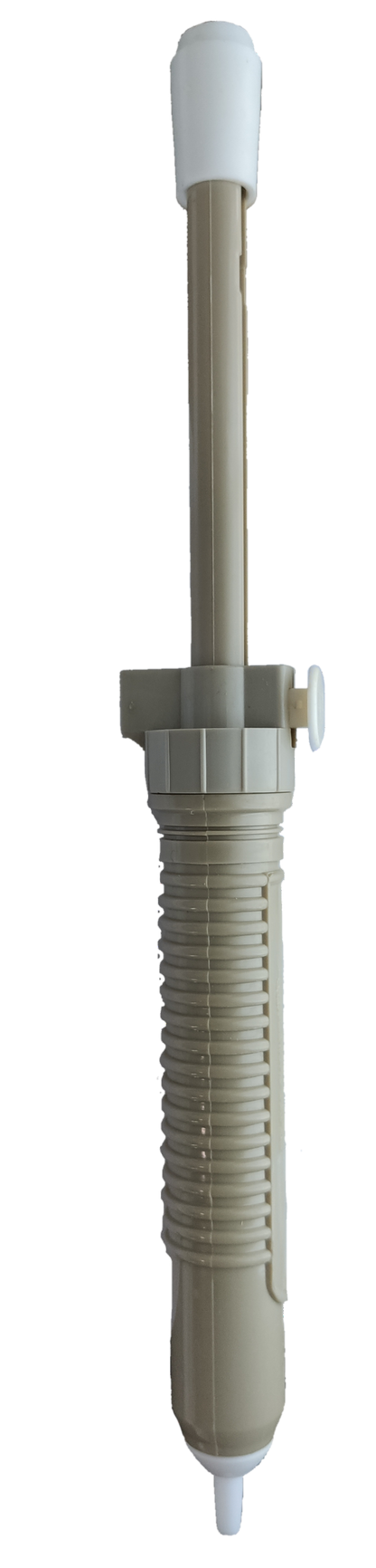Grippes Desoldering Pump Big with white handle and beige body for electronic repair