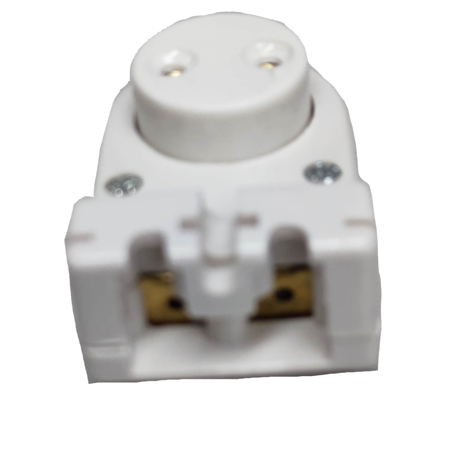 Kopez fluorescent tube holder spring type in white plastic for lighting installation and accessories