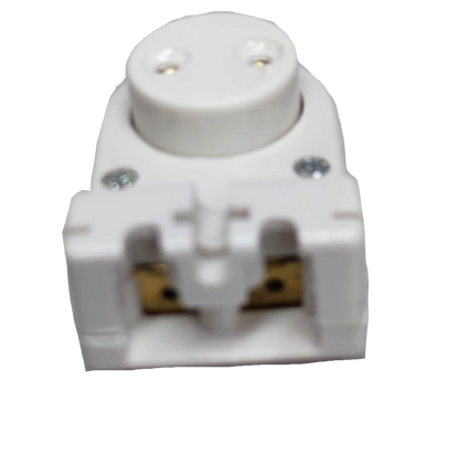 Kopez fluorescent tube holder spring type in white plastic for lighting installation and accessories