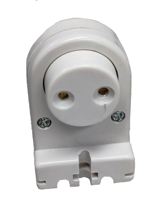 Kopez fluorescent tube holder spring type white lighting installation accessory close-up