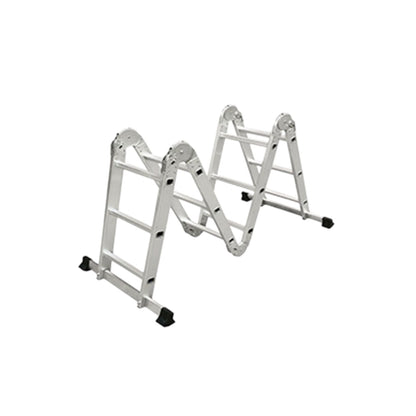 Butterfly foldable multi-purpose ladder 4x4 aluminum folding zigzag ladder with rubber feet and locking hinges