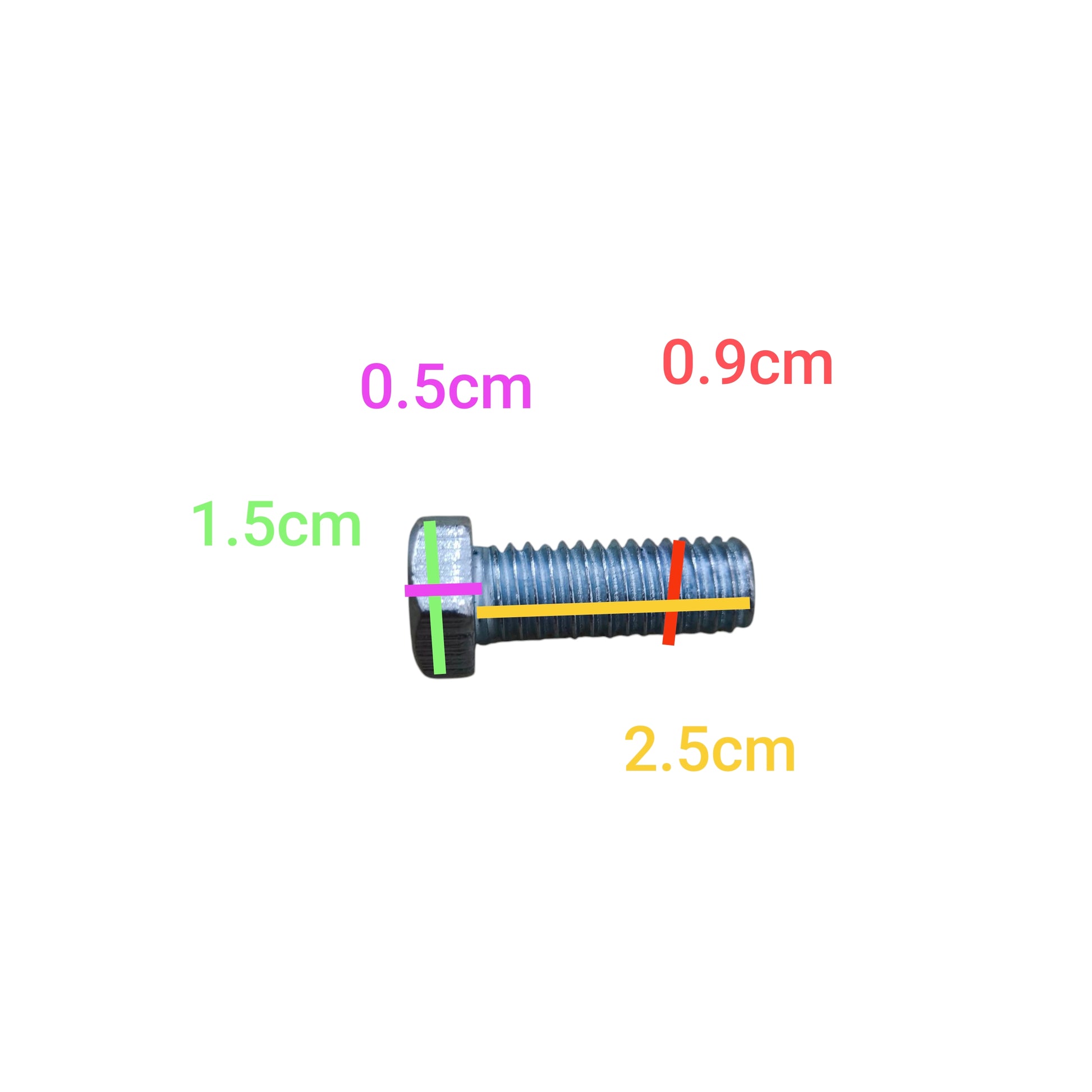 China made hex bolt with dimensions labeled featuring a GI End Cap Screw for secure fastening
