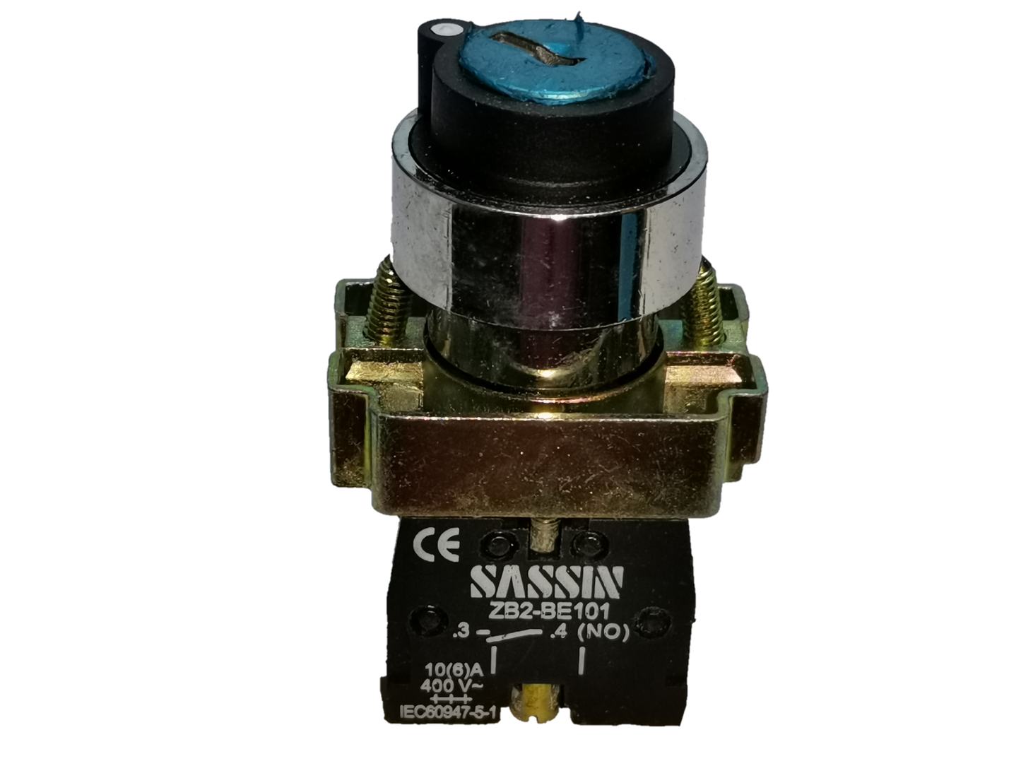 Sassin Key Operated Switch 3P 2NO with a metal and plastic body for electrical circuitry parts