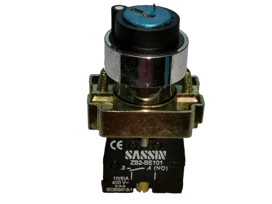 Sassin Key Operated Switch 3P 2NO with a metal and plastic body for electrical circuitry parts