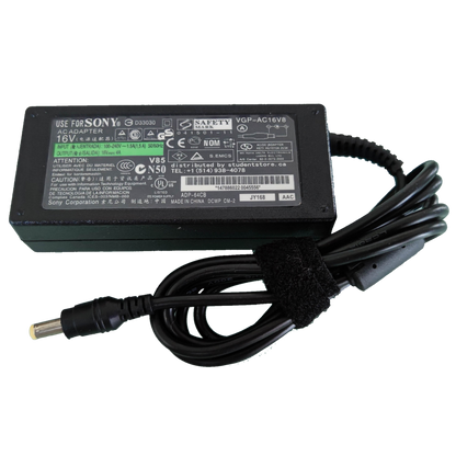Sony laptop power supply AC adapter with 16V output and attached power cord