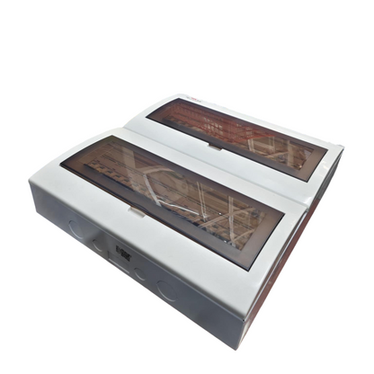 Schneider ZY Panel Board 50A 2 Pole Main Miniature electrical circuitry part with transparent covers