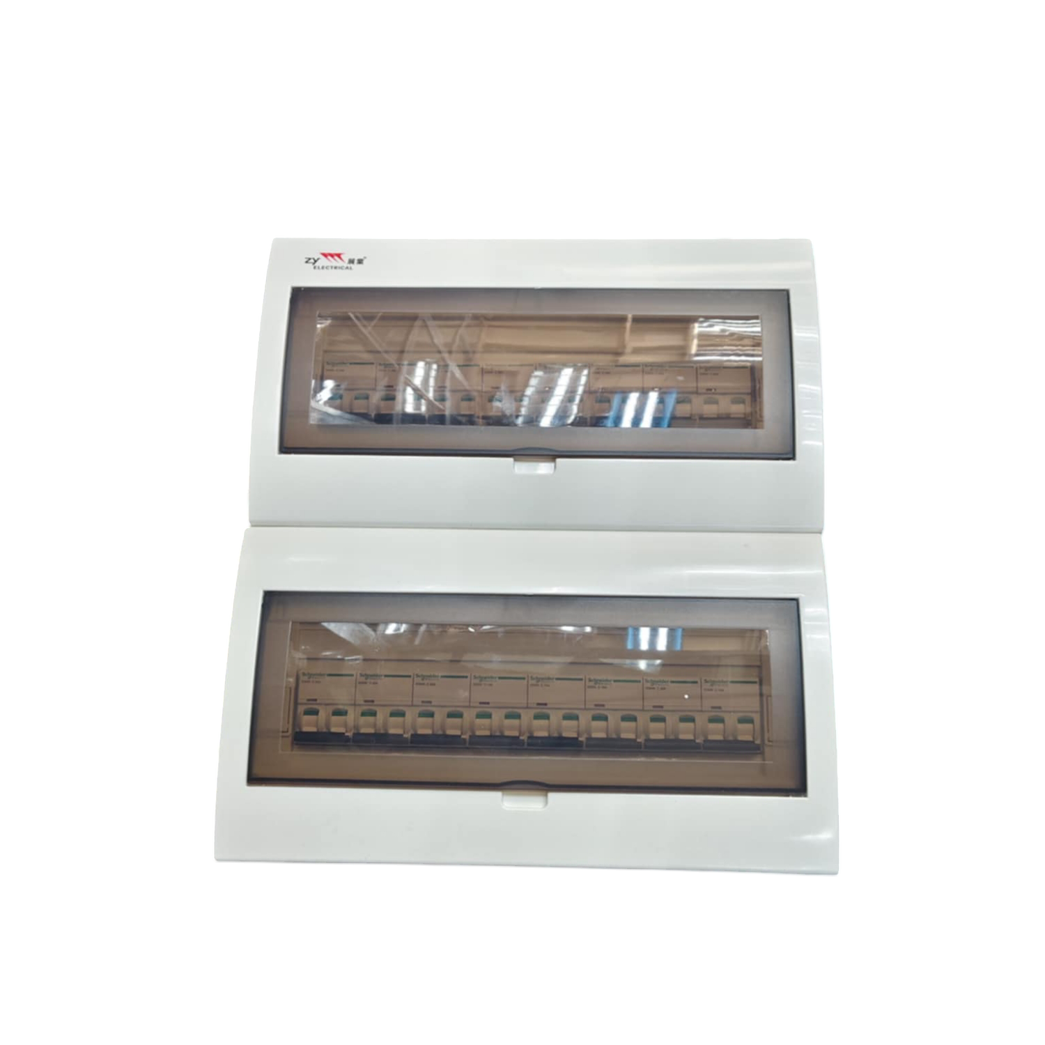 Schneider and ZY Panel Board 50A 2 Pole Main Miniature electrical panel with protective cover