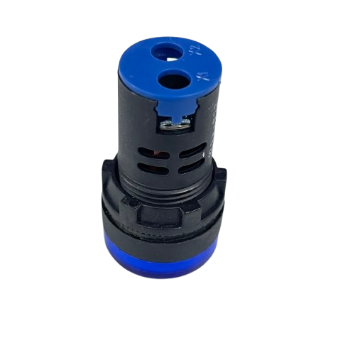 Denko Pilot Light 220v BLUE 22mm work safety indicator light with blue bezel and panel mount